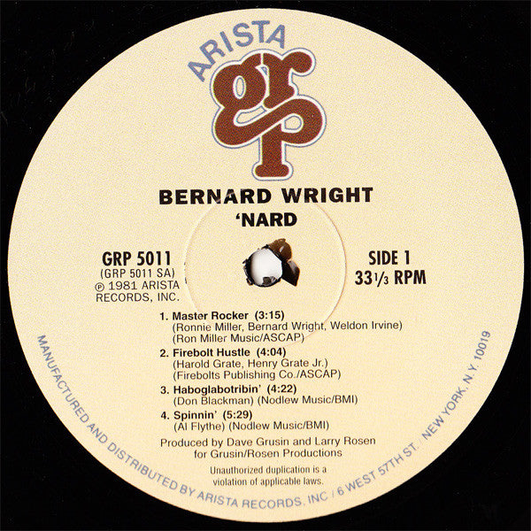 Bernard Wright : 'Nard (LP, Album, RE)