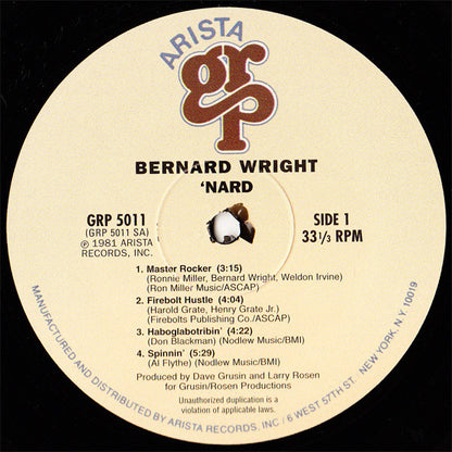 Bernard Wright : 'Nard (LP, Album, RE)