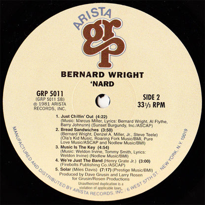 Bernard Wright : 'Nard (LP, Album, RE)