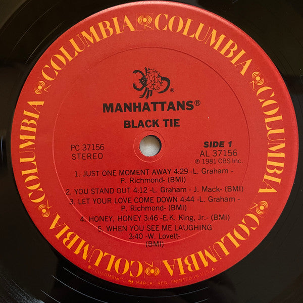 Manhattans : Black Tie (LP, Album, RE, Pit)