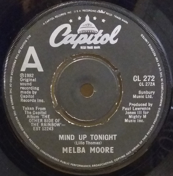 Melba Moore : Mind Up Tonight (7", Single)