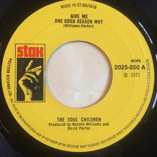 Soul Children : Give Me One Good Reason Why (7", Single)