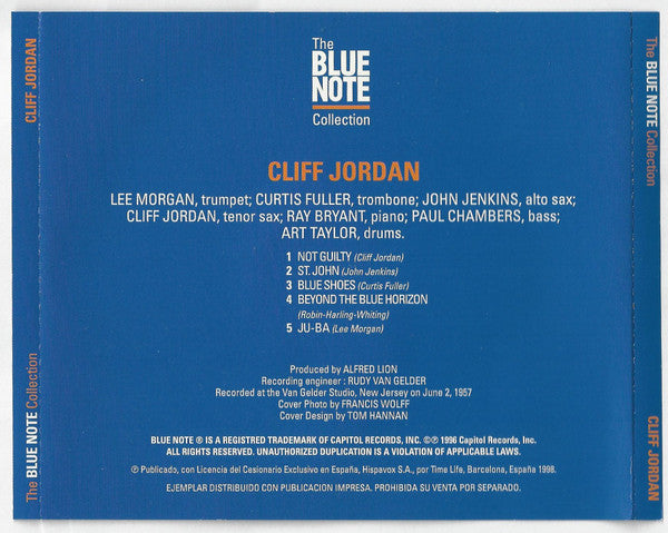 Cliff Jordan* : Cliff Jordan (CD, Album, RE)