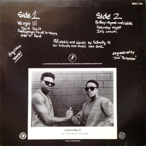 Schoolly D : Saturday Night! • The Album (LP, Album)