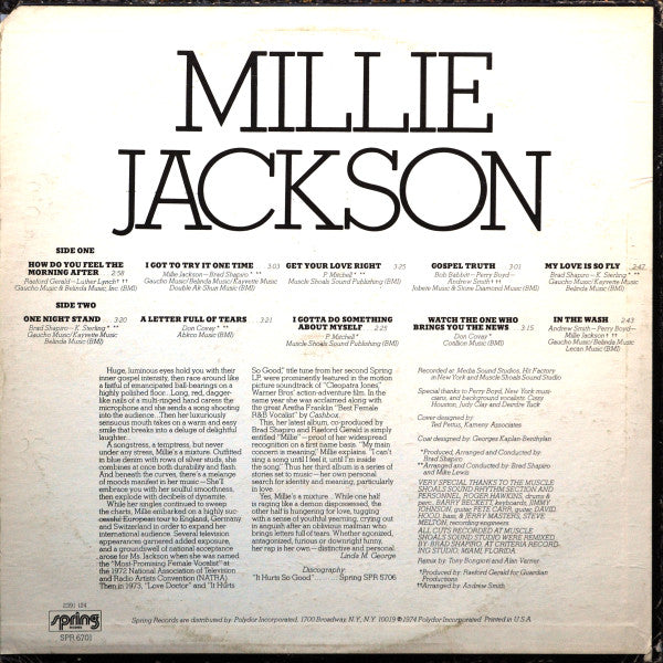 Millie Jackson : I Got To Try It One Time (LP, Album, All)