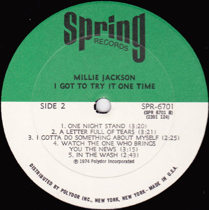 Millie Jackson : I Got To Try It One Time (LP, Album, All)