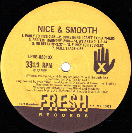 Nice & Smooth : Nice & Smooth (LP, Album)