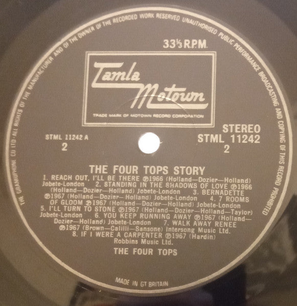 Four Tops : Four Tops Story 1964-72 (2xLP, Comp)