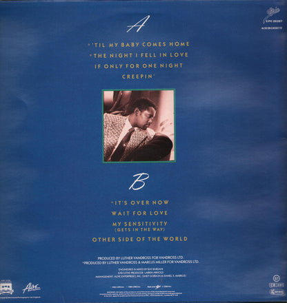 Luther Vandross : The Night I Fell In Love (LP, Album)