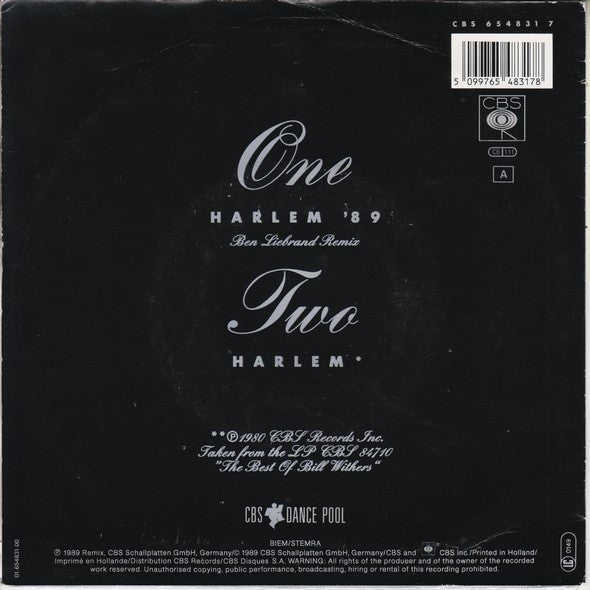 Bill Withers : Harlem '89 (7", Single)