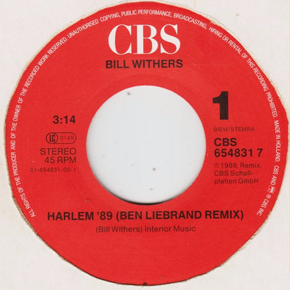 Bill Withers : Harlem '89 (7", Single)