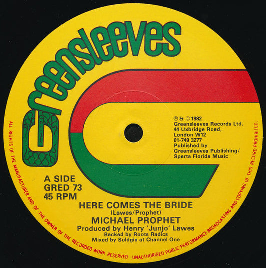 Michael Prophet / Mystic Eyes : Here Comes The Bride / Bring The Kouchie Come (12")