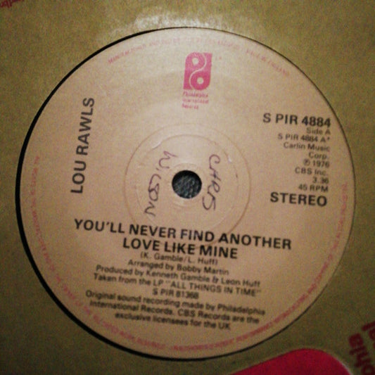 Lou Rawls : You'll Never Find Another Love Like Mine / From Now On (7", Single, RE)