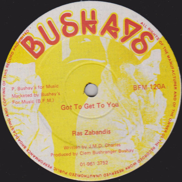 Zabandis : Got To Get To You / Chanting Rastafari	 (12")