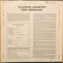 Illinois Jacquet : The Message (LP, Album, RE)