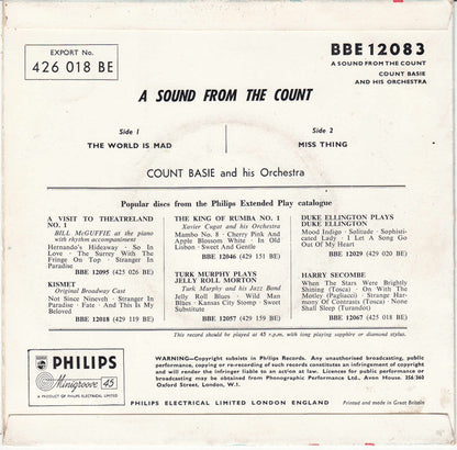 Count Basie Orchestra : A Sound From The Count (7", Single)