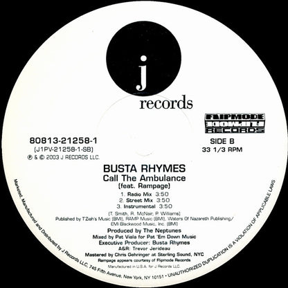 Busta Rhymes And Mariah Carey Feat. Flipmode Squad : I Know What You Want (12", Single)