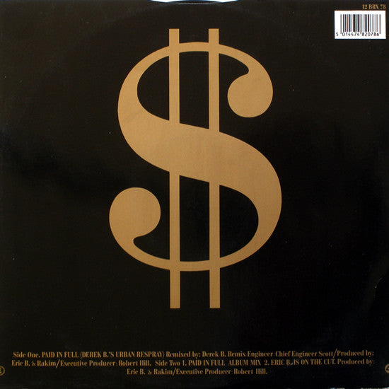 Eric B. & Rakim : Paid In Full (Derek B.'s Urban Respray) (12")