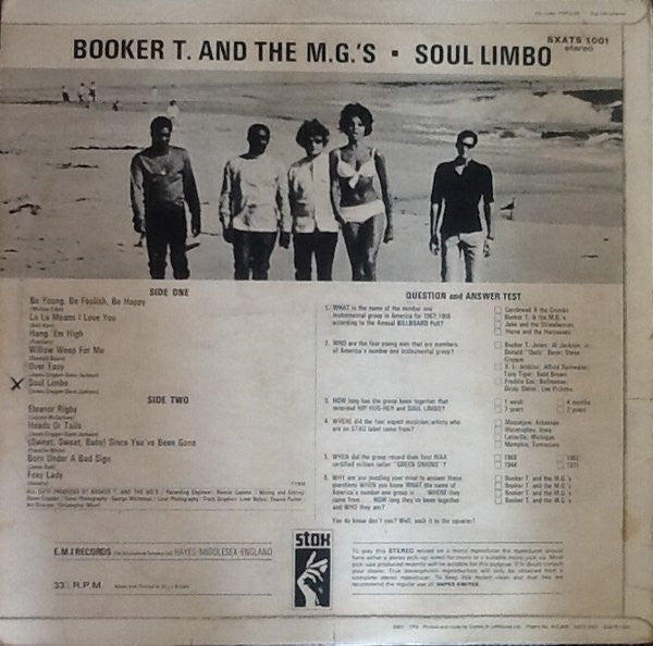 Booker T & The MG's : Soul Limbo (LP, Album, RP)
