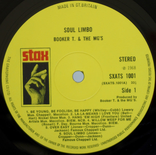 Booker T & The MG's : Soul Limbo (LP, Album, RP)