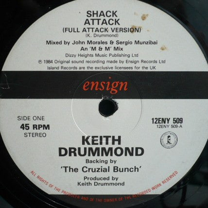 Keith Drummond , Backing By The Cruzial Bunch : Shack Attack (12")