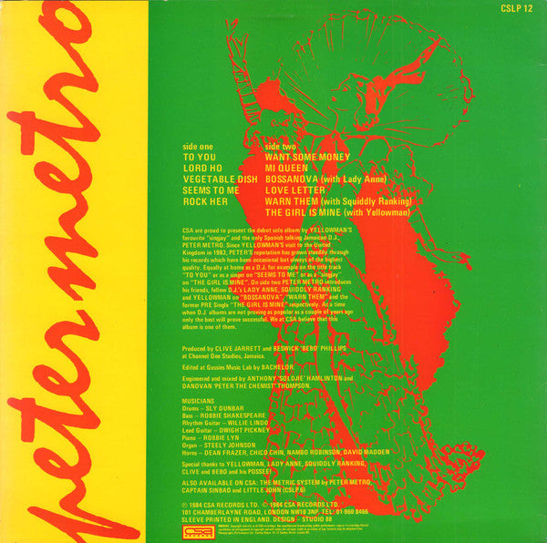 Peter Metro And Various : Dedicated To You (LP, Album)
