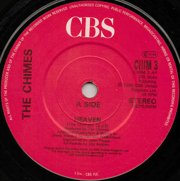 The Chimes : Heaven (7", Single, Mis)