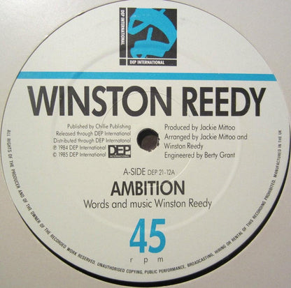 Winston Reedy : Ambition (12", Maxi)