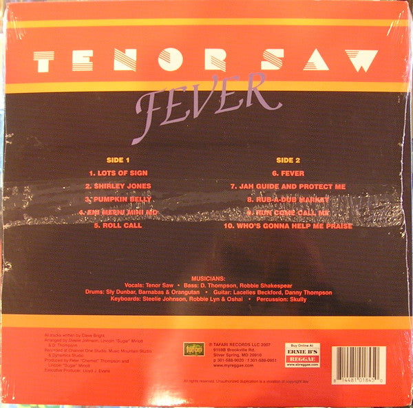 Tenor Saw : Fever (LP, Album, RP)