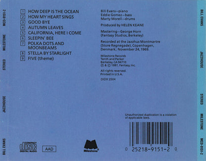 Bill Evans : Jazzhouse (CD, Album)