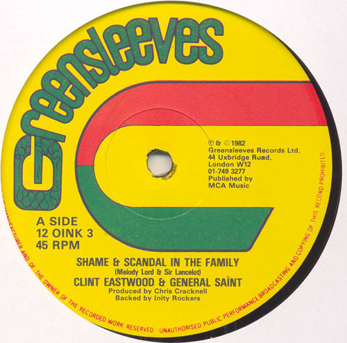 Clint Eastwood And General Saint : Shame & Scandal In The Family (12")