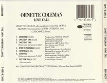Ornette Coleman : Love Call (CD, Album, RE)