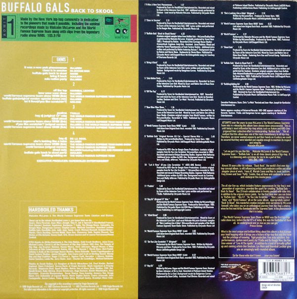 Malcolm McLaren & The World Famous Supreme Team* vs. Rakim, KRS-One, Soulson, Hannibal Lechter, Da Boogie Man, T'Kalla : Buffalo Gals Back To Skool (2xLP, Comp)