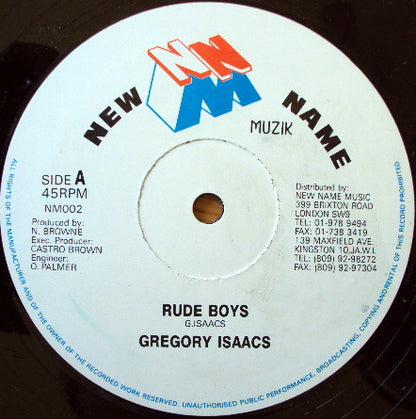 Gregory Isaacs : Rude Boys (12")