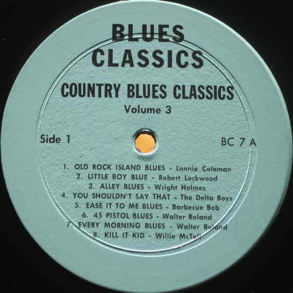 Various : Country Blues Classics Volume 3 (LP, Comp)