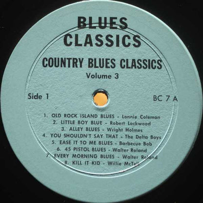 Various : Country Blues Classics Volume 3 (LP, Comp)