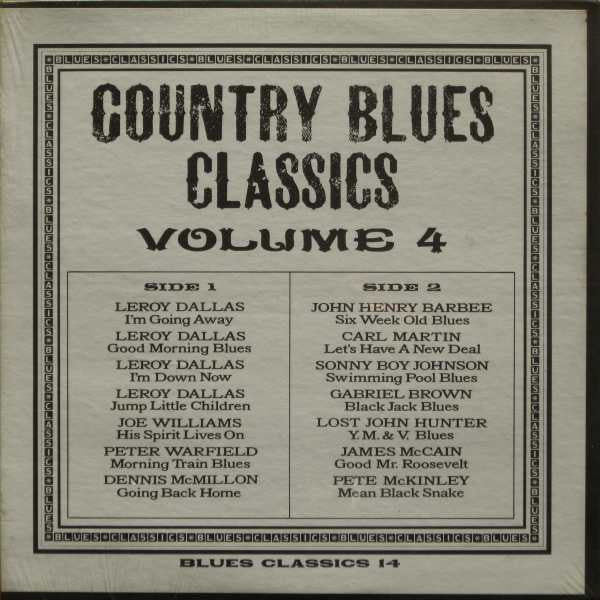 Various : Country Blues Classics Volume 4 (LP, Comp)