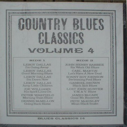 Various : Country Blues Classics Volume 4 (LP, Comp)