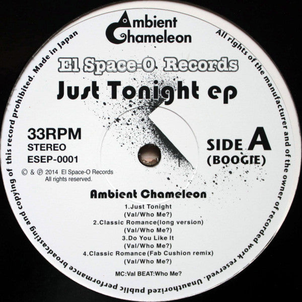 Ambient Chameleon : Just Tonight EP (12")