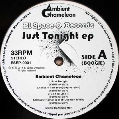 Ambient Chameleon : Just Tonight EP (12")