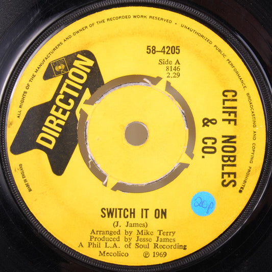 Cliff Nobles & Co / Cliff Nobles : Switch It On / Burning Desire (7", Single)