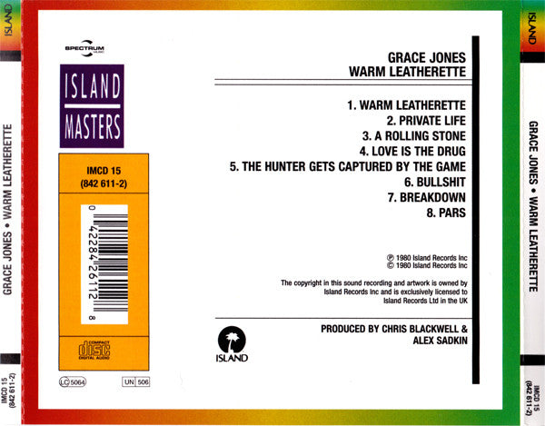 Grace Jones : Warm Leatherette (CD, Album, RE)