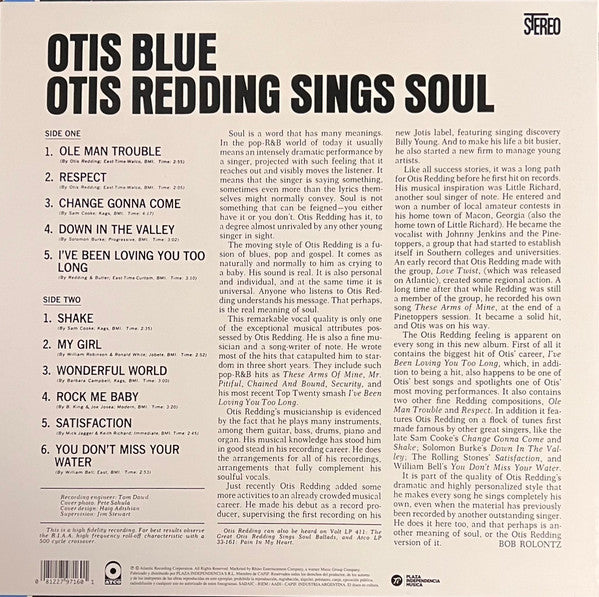 Otis Redding : Otis Blue (LP, Album, RE, Blu)