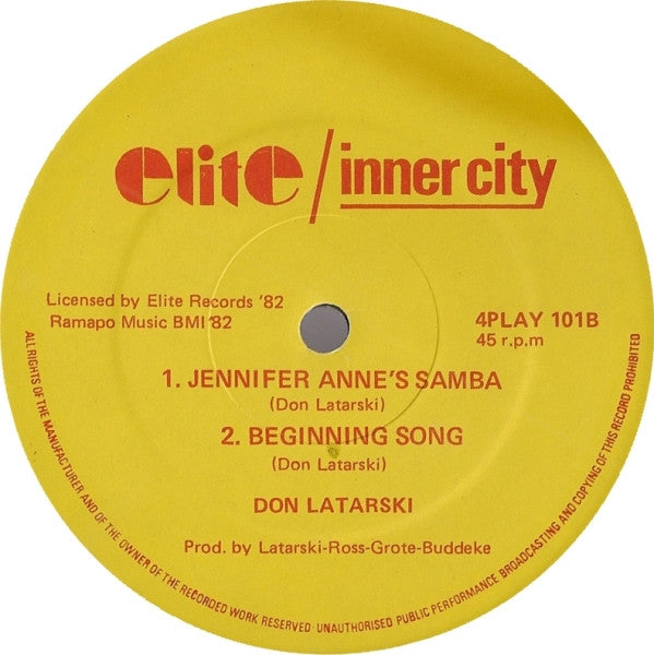 Kazumi Watanabe / Lee Ritenour / Don Latarski : Sugarloaf Express / Gentle Afternoon / Jennifer Anne's Samba / Beginning Song (12", EP)