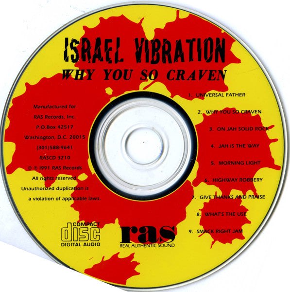 Israel Vibration : Why You So Craven (CD, Album)