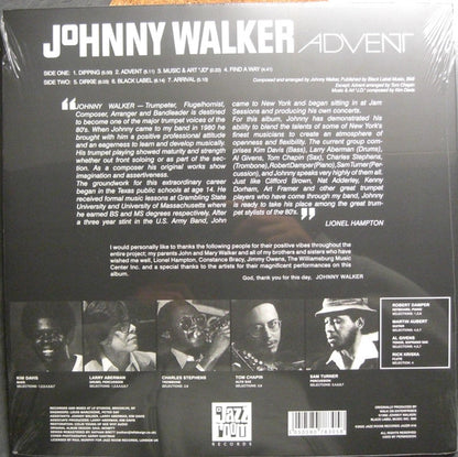 Johnny Walker (4) : Advent (LP, Album, RE)
