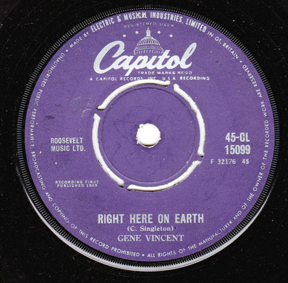 Gene Vincent : Wild Cat / Right Here On Earth (7", Single)