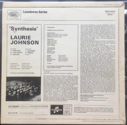 Laurie Johnson, London Philharmonic Orchestra, The London Jazz Orchestra : Synthesis (LP, Album)