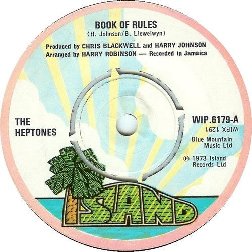 The Heptones : Book Of Rules (7", Pus)