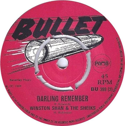 Winston Shan* And The Sheiks : Throw Me Corn / Darling Remember (7", Single)